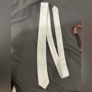 Skinny White Men's Warehouse Tie